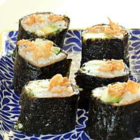 recette Makis saumon-avocat et oignons frits
