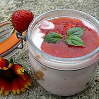 recette Mousse de fromage à la fraise et Petits Lu