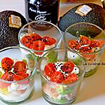 recette Verrine avocat "Petit Plaisir", saumon fumé et tomate