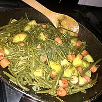 recette Haricots verts, pommes de terre, saucisses de Strasbourg au curry