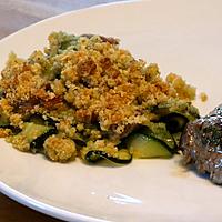 recette Crumble de Courgettes - Serrano au Parmesan et Origan