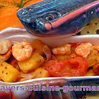 recette st jacques aux crevettes et ananas