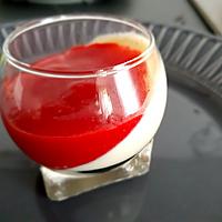 recette Panna Cotta à la vanille, coulis de framboises