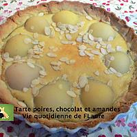 recette Tarte poires, chocolat et amandes