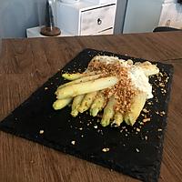 recette Asperges blanche pesto d'asperge et son crumble