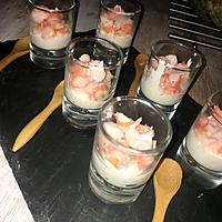 recette Verrine de Boursin fromage blanc crevettes