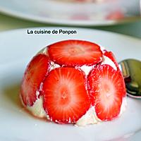 recette Petit entremets en dôme de fraises très facile à réaliser, sans cuisson