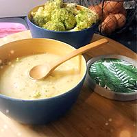 recette Soupe de pieds de brocolis au fromage blanc