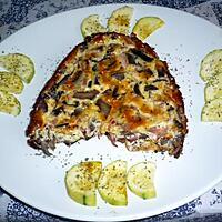 recette GRATIN DE CHAMPIGNONS AUX COURGETTES