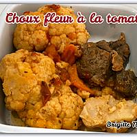 recette CHOUX FLEUR A LA TOMATE