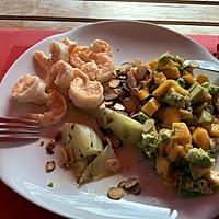 recette Fenouil confit, crevettes et salsa de mangue