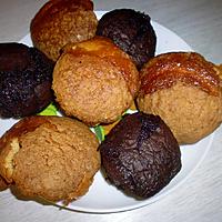 recette Petits moelleux au chocolat et petits moelleux au citron