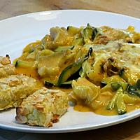 recette Gratin de Poisson aux Courgettes,  Béchamel au Curcuma - Paprika