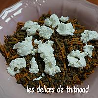 recette salade de lentilles, carottes et chèvre frais