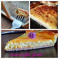 recette Quiche allégée sans crème,  jambon moutarde