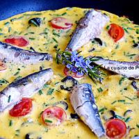recette Omelette aux tomates, olives et sardines