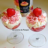 recette Verrine de fraises au sirop de gingembre et ganache blanche