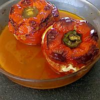 recette poivrons farçi viande de veau et farfalline