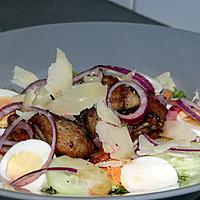 recette Frisée aux Filets de Caille et Vinaigrette de Coquelicots