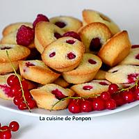 recette Financier aux groseilles et framboises