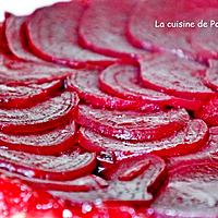 recette Tatin de betteraves rouges et leurs fanes, végétarien