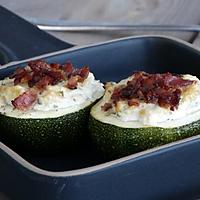 recette Courgettes Farcies au Chèvre et Poitrine Grillée