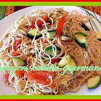 recette SPAGHETTIS  AUX  PETITS  LEGUMES