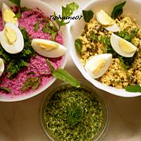 recette Deux  salades de crudités et un pesto