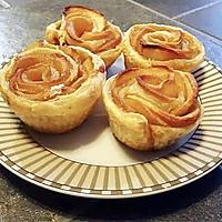 recette Mes roses feuilletées aux pommes et aux feuilles de brick