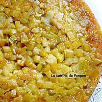 recette Gâteau renversé à la rhubarbe de l'académie du goût