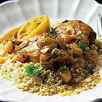 recette POULET ABRICOTS ET AMANDES