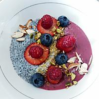 recette Smoothie bowl fruits rouges et pudding graines de chia