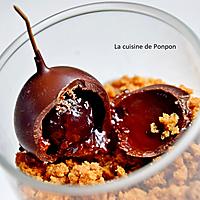 recette Verrine yaourt linette, miel, spéculoos et griotte au kirsch