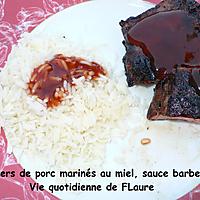 recette Travers de porc marinés au miel, sauce barbecue