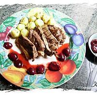 recette magrets de canard grillés , sauce aux cerises