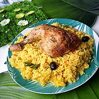 recette POULET ET SON RIZ SAFRANE