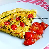 recette Tarte au fromage d'abbaye, lardons et tomates cerises