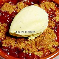 recette Crumble de pomme et prune parfumé au patxaran