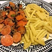 recette Poêlée carottes poireaux viande