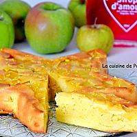 recette Gâteau yaourt aux pommes et combava