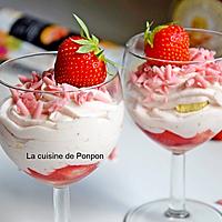 recette Mousse aux fraises et chocolat blanc, sans oeufs