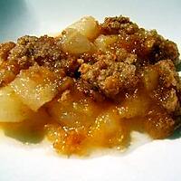 recette Crumble aux poires william et Grand Marnier