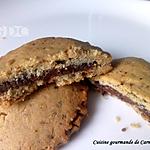 recette Biscuits sablés aux amandes fourrés au chocolat noisette