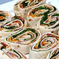 recette Wraps au Jambon Cru et Pesto Rouge