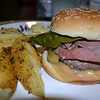 recette Burger ( Serrano et compotée d'oignons )