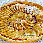 recette Tarte feuilletée aux pommes sur un lit de compote citrouille et gingembre