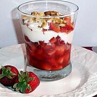 recette Verrine de fraises aux nuts