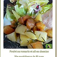 recette Poulet au romarin et ail en chemise