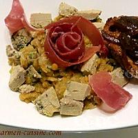 recette Salade de lentilles corail au foie gras