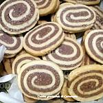 recette Biscuits spirales au chocolat et noisettes